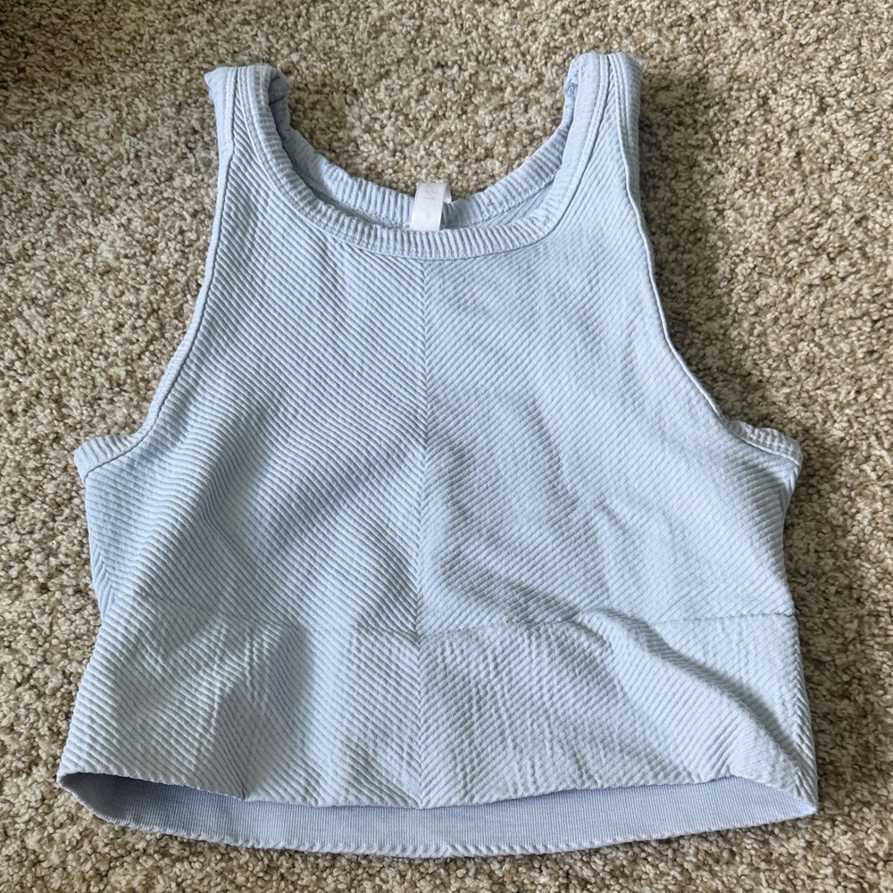 Nikibiki Light Blue Ribbed Tank Top